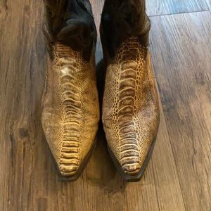Star Boots Ostrich Leg Cowboy Boots